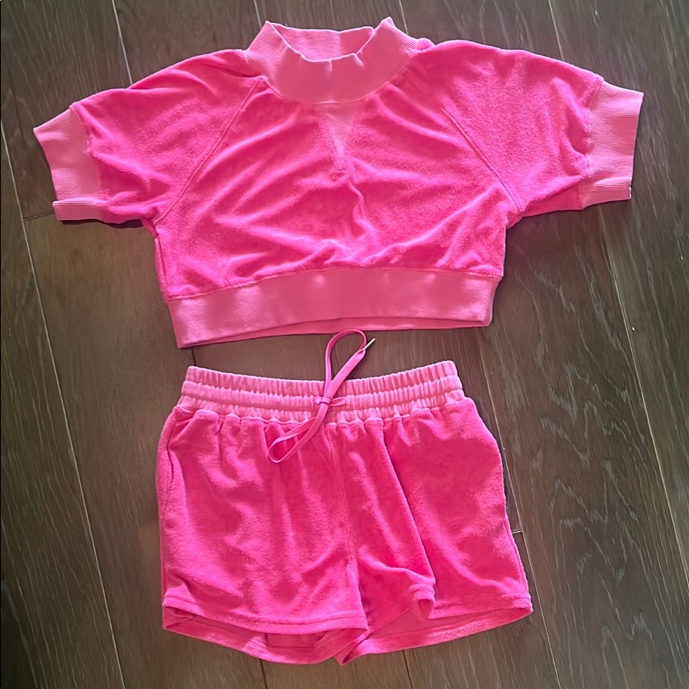 Pink Terry Cloth Set